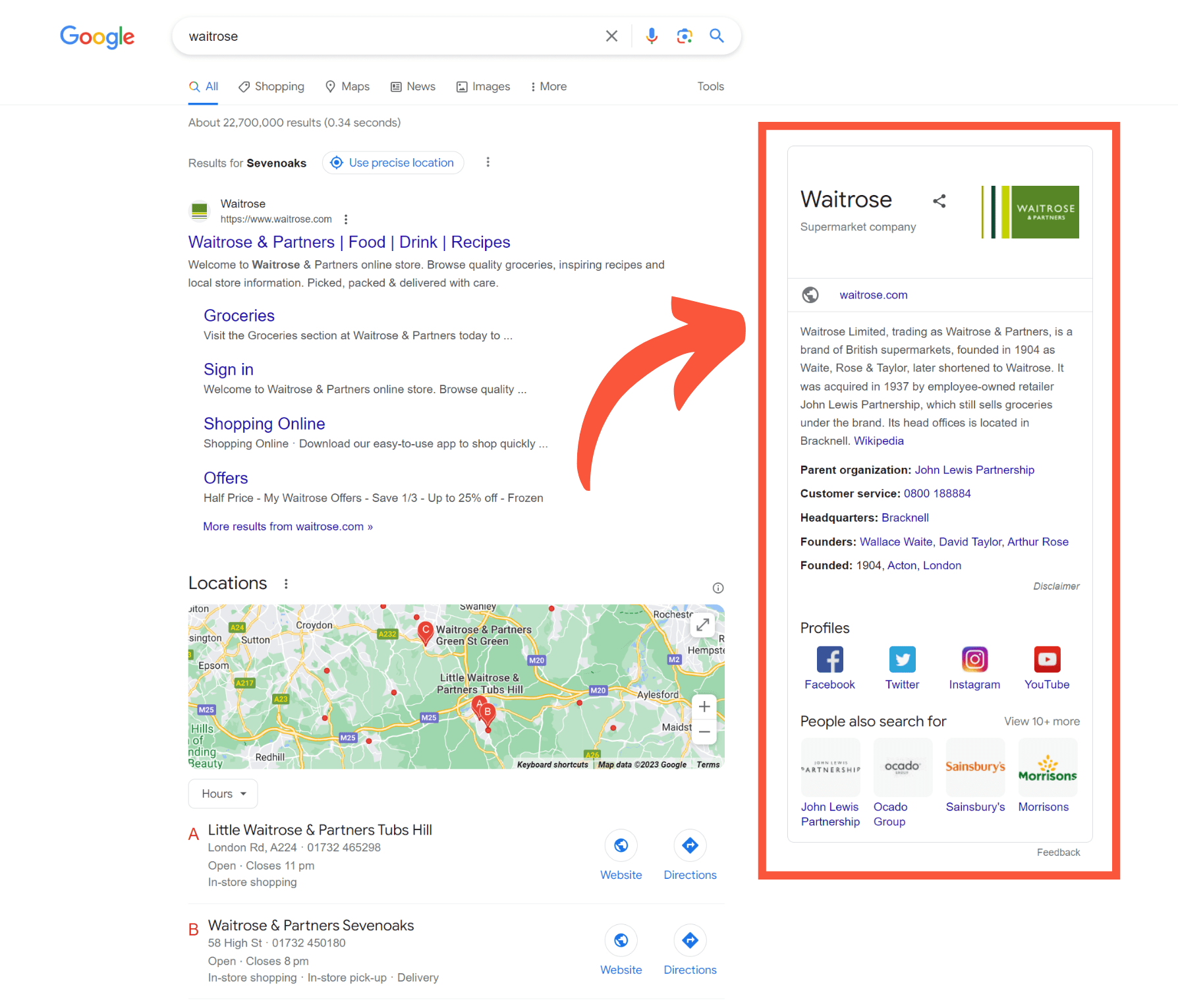 GBP example example of a google business profile