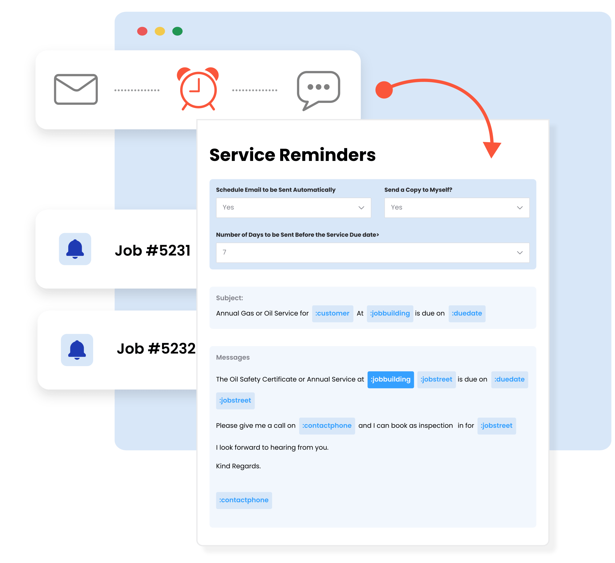 Gas-Engineer-Service-Reminders Customisable and automated reminders - voted our most profitable feature