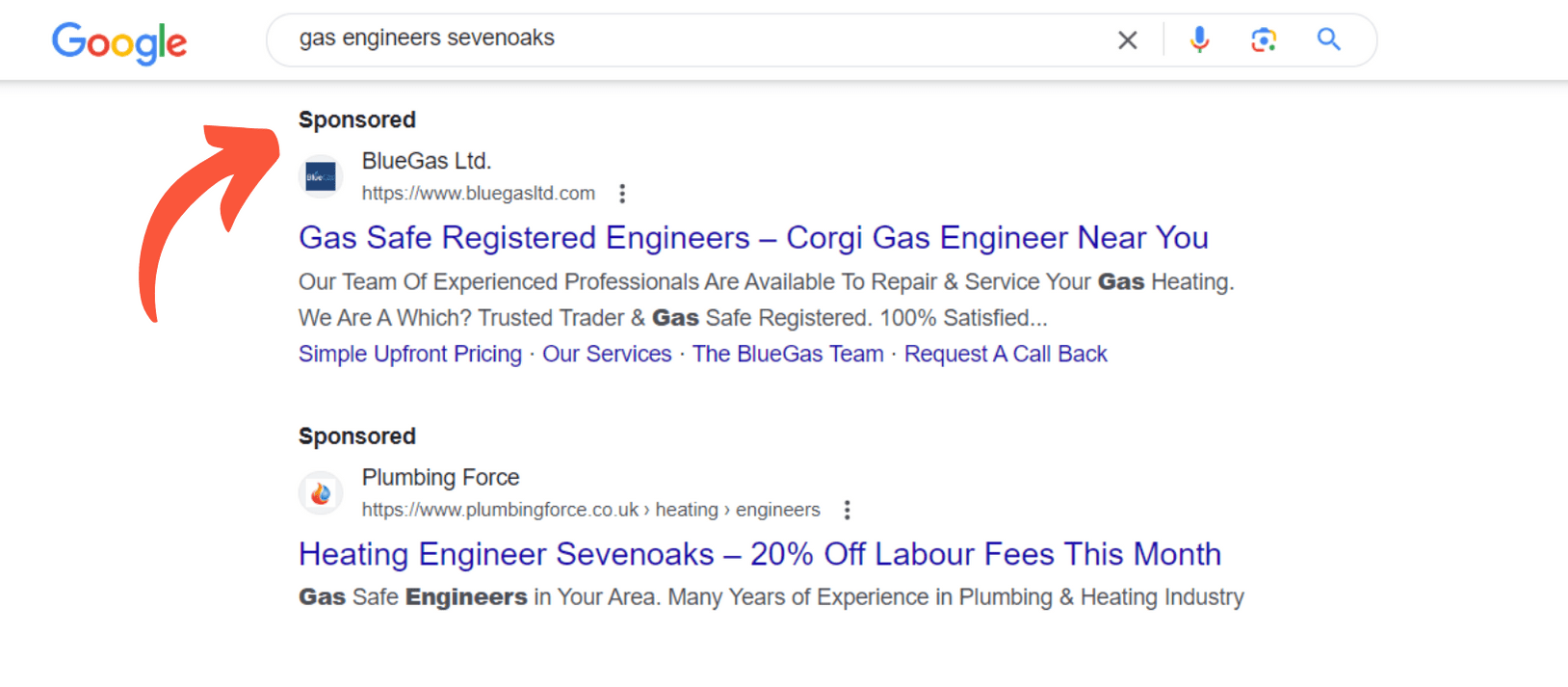 Google ad example Example of a google ad