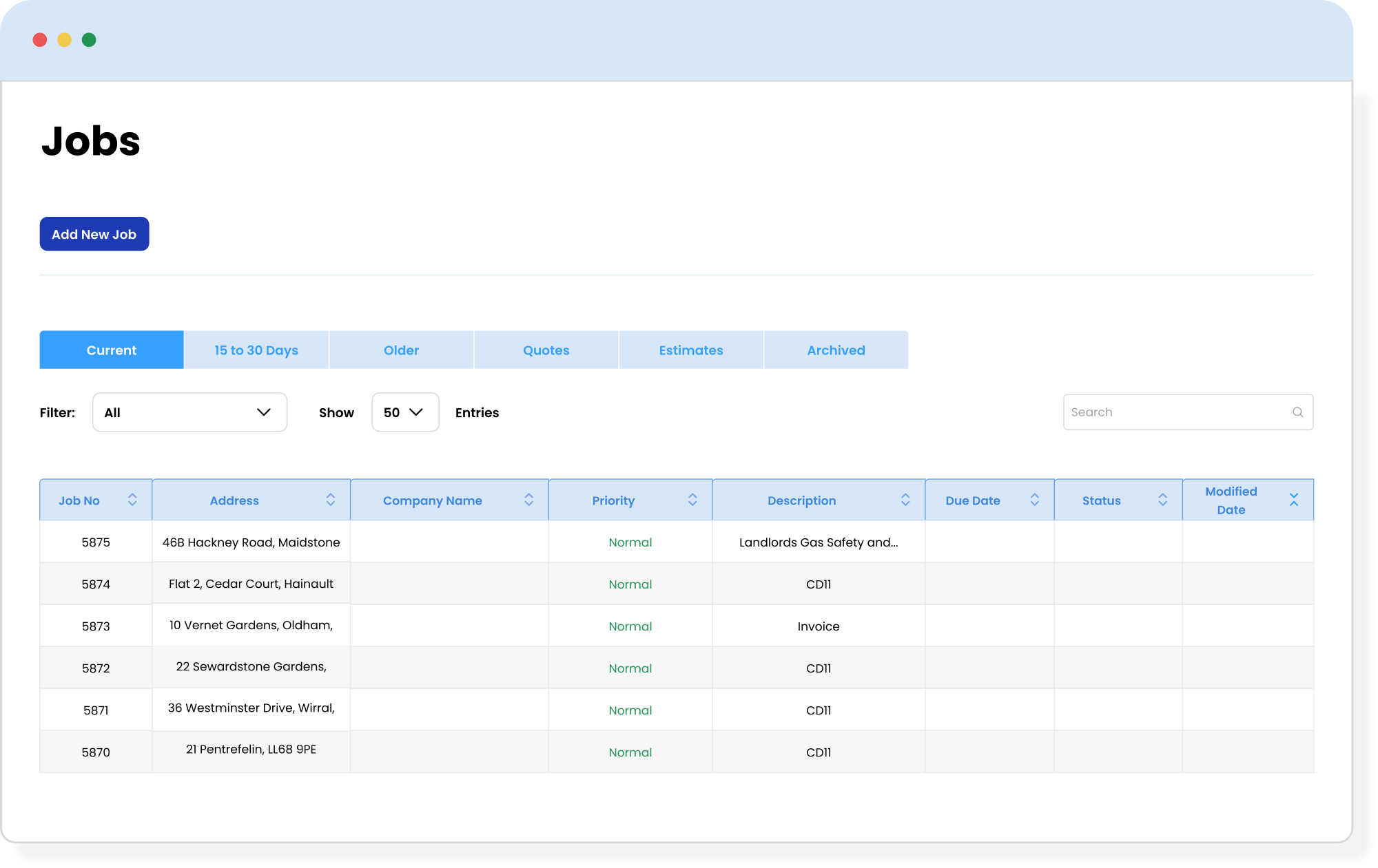 Job Management Job Tracking Job Management Job Tracking