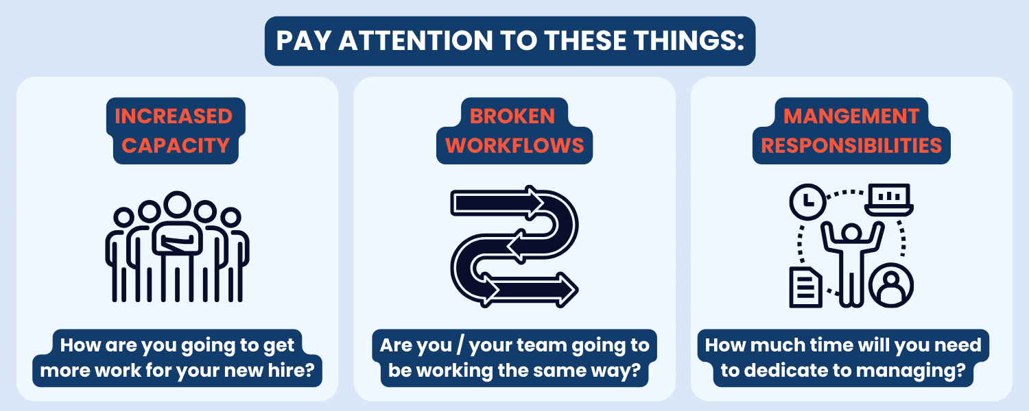 framework for growth #1 What changes in your business when you make a new hire.