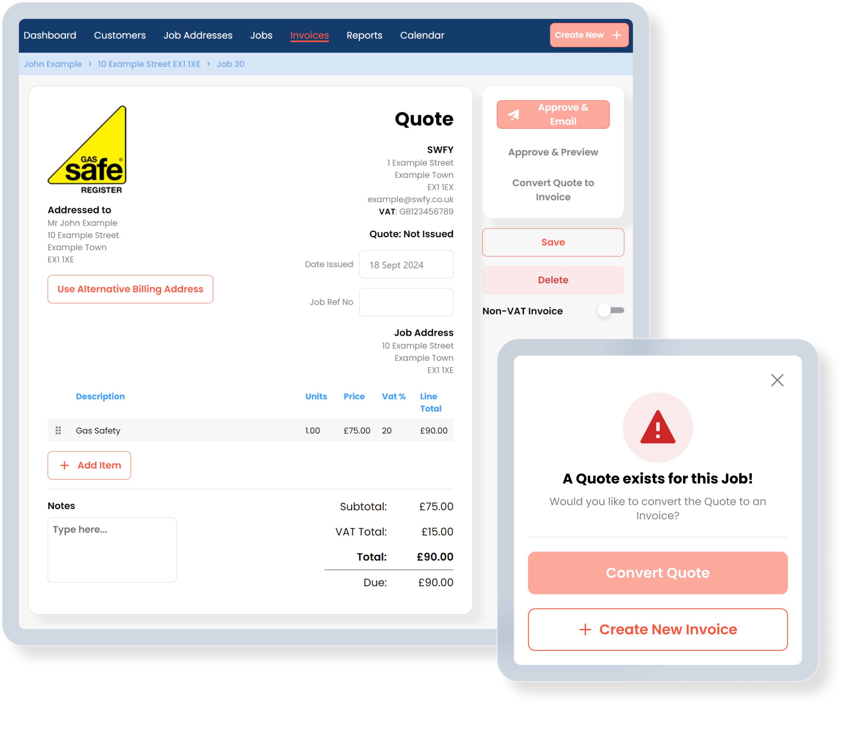 Quotes - 2-min See in real-time the status of all invoices and chase late payers with automated reminders